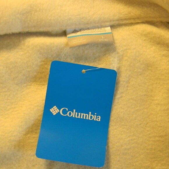 Columbia girls fleece jacket Zip Sweater Oatmeal Sz L 14/16 NWT - Picture 3 of 4